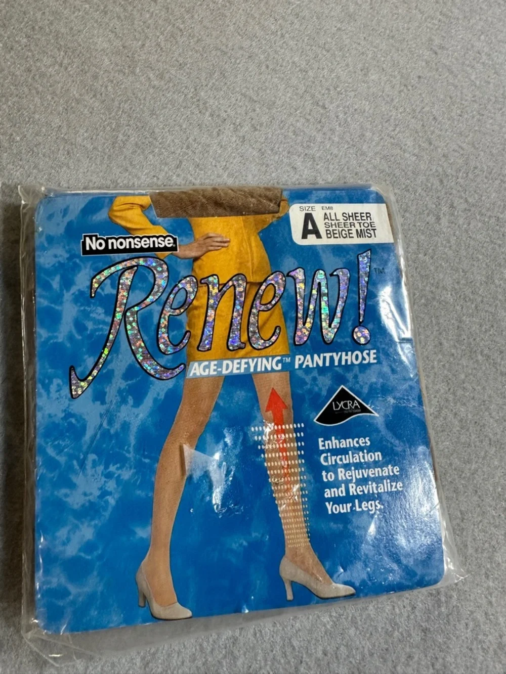 No Nonsense Renew Pantyhose Age-Defying All Sheer Beige Mist Size‎ A Lot 2 NIP